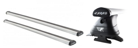 Багажні  рейлінги алюмінієві ALU 2см 120 аеродинамічні сірого кольору MG HS (22462)